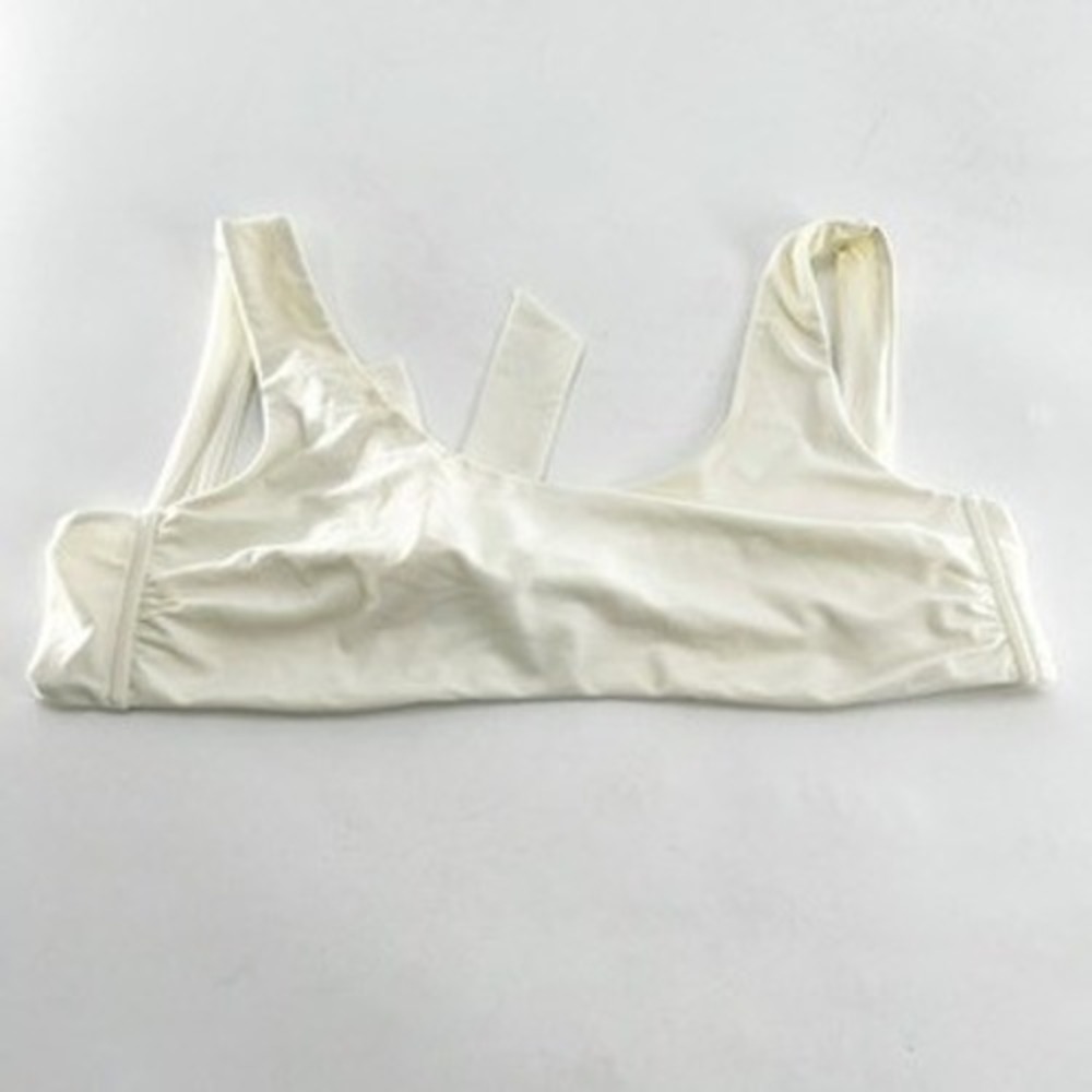 Devon Windsor  Cream Tie Front Bikini Top Size Medium‎